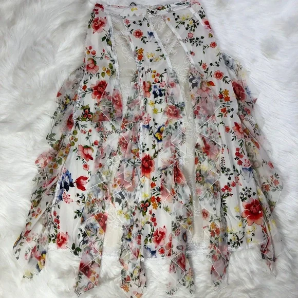 Alice + Olivia Yula Silk Midi Skirt - Picture 6 of 8